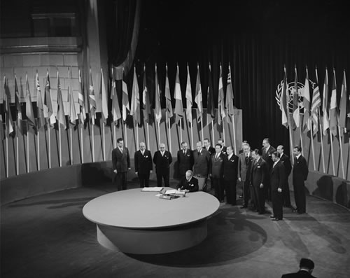 Signing UN Charter