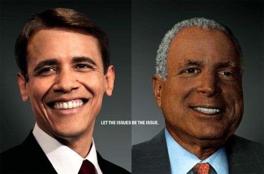 Obama Mccain Skin Swap Let the issues be the issues