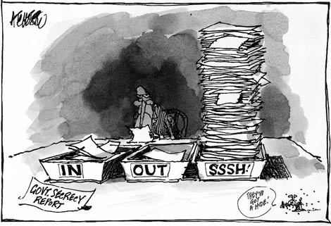 Government Secrecy Report In Out Shhh Trays