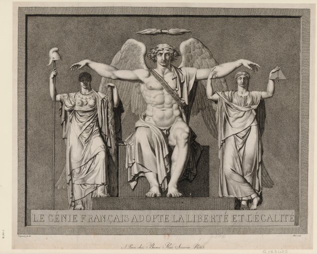 Génie français adopte la Liberté et l'Egalité (1794)