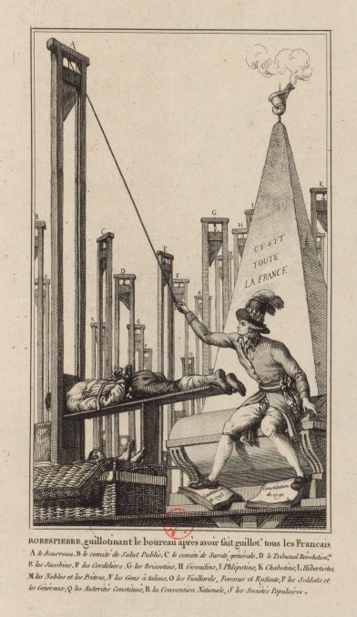 Robespierre guillotinant le boureau (1794)