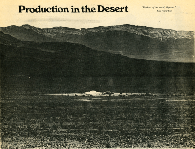 production in the desert