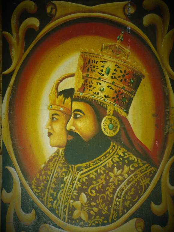 Haile Selassie & Menen Asfaw painting in Shashamene Rutazibwa