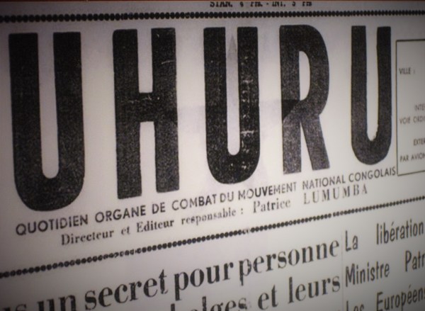 Uhuru Lumumba newspaper - Tervuren museum Rutazibwa