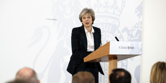Britain's Prime Minister Theresa May delivers a speech on leaving the European Union at Lancaster House in London
